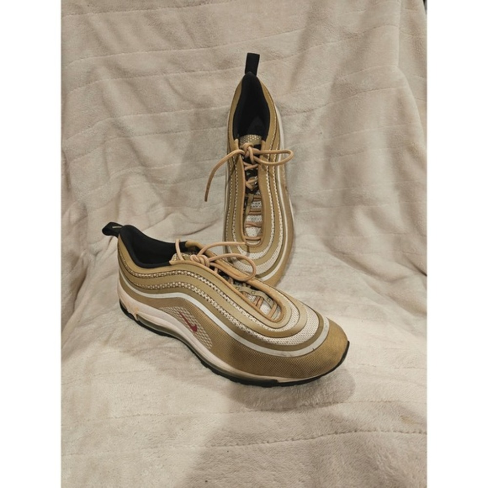 Nike Air Max 97 SE‎ Running Shoes Women's Size 8.5 Athletic Sneakers Gold